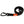 Black waterproof and odorless leash coiled neatly, with orange logo tag and black locking carabiner clip.