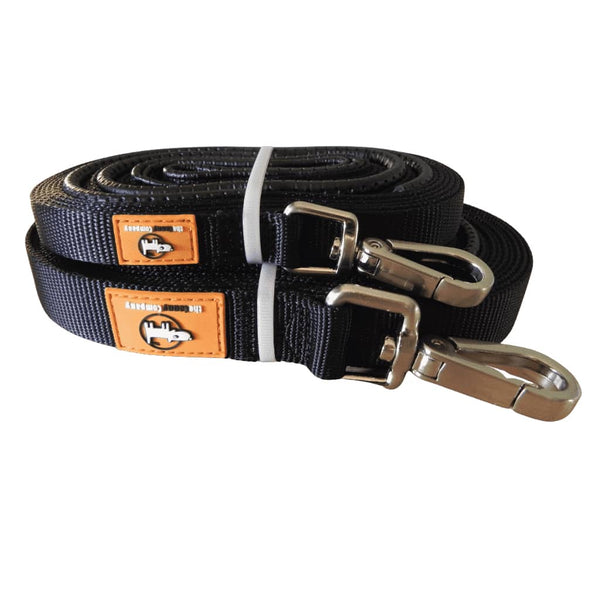 Black Canny Recall Leashes, 23ft and 15ft long